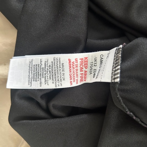 Cameo Rose Bodycon Women’s Black and Silver Beaded Dress Boho Sz M - Picture 5 of 5